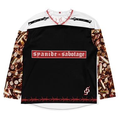 9MM Barb Wire Split — Syanide & Sabotage, Tactical Streetwear & Veteran Tattoo Lifestyle Apparel | Custom Graphic Image 1