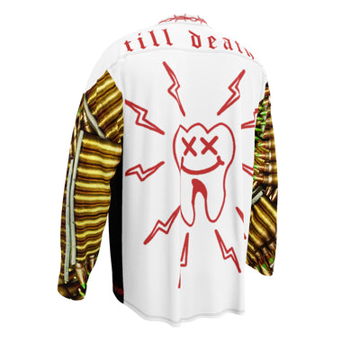 Green Tip Barb Wire Split Jersey — Syanide & Sabotage, Tactical Streetwear & Veteran Tattoo Lifestyle Apparel | Custom Graphic Image 2