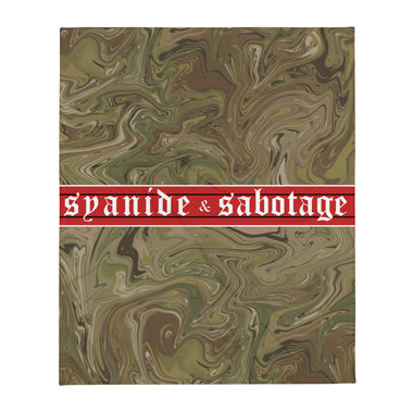 Twisted Multi Cam Blanket — Syanide & Sabotage, Tactical Streetwear & Veteran Tattoo Lifestyle Apparel | Custom Graphic Image 1