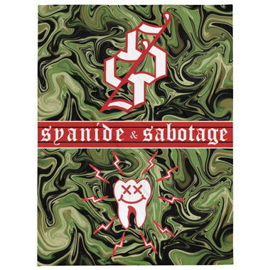 Tiger Trippin SUPER Soft Blanket — Syanide & Sabotage, Tactical Streetwear & Veteran Tattoo Lifestyle Apparel | Custom Graphic Image 2