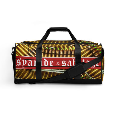 Green Tip McDuffle bag — Syanide & Sabotage, Tactical Streetwear & Veteran Tattoo Lifestyle Apparel | Custom Graphic Image 1