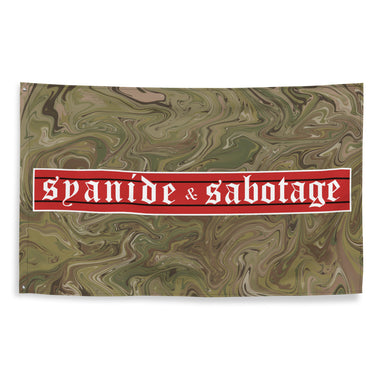 Twisted Multi Cam Flag — Syanide & Sabotage, Tactical Streetwear & Veteran Tattoo Lifestyle Apparel | Custom Graphic Image 1