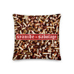 9MM Pillow — Syanide & Sabotage, Tactical Streetwear & Veteran Tattoo Lifestyle Apparel | Custom Graphic Image 1