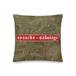 Twisted Multi Cam Pillow — Syanide & Sabotage, Tactical Streetwear & Veteran Tattoo Lifestyle Apparel | Custom Graphic Image 1