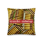 Green Tip Pillow — Syanide & Sabotage, Tactical Streetwear & Veteran Tattoo Lifestyle Apparel | Custom Graphic Image 1