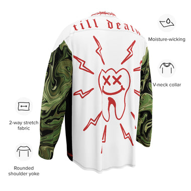 Tiger Trippin Barb Wire Split Jersey — Syanide & Sabotage, Tactical Streetwear & Veteran Tattoo Lifestyle Apparel | Custom Graphic Image 2