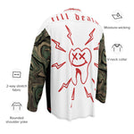 Trippy M81 Barb Wire Split Jersey — Syanide & Sabotage, Tactical Streetwear & Veteran Tattoo Lifestyle Apparel | Custom Graphic Image 2