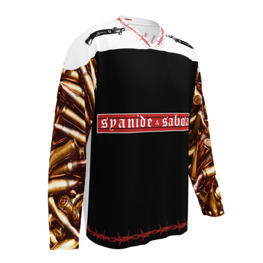 762 Barb Wire Split Jersey — Syanide & Sabotage, Tactical Streetwear & Veteran Tattoo Lifestyle Apparel | Custom Graphic Image 1