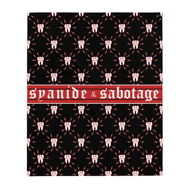 Dead Tooth Pattern Blanket — Syanide & Sabotage, Tactical Streetwear & Veteran Tattoo Lifestyle Apparel | Custom Graphic Image 1