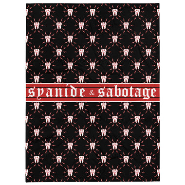 Dead Tooth Pattern Blanket — Syanide & Sabotage, Tactical Streetwear & Veteran Tattoo Lifestyle Apparel | Custom Graphic Image 2