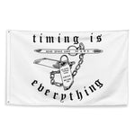 Timing is Everything Flag — Syanide & Sabotage, Tactical Streetwear & Veteran Tattoo Lifestyle Apparel | Custom Graphic Image 1