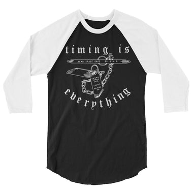 Timing is Everything 3/4 Sleeve — Syanide & Sabotage, Tactical Streetwear & Veteran Tattoo Lifestyle Apparel | Custom Graphic Image 1