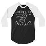 Timing is Everything 3/4 Sleeve — Syanide & Sabotage, Tactical Streetwear & Veteran Tattoo Lifestyle Apparel | Custom Graphic Image 1